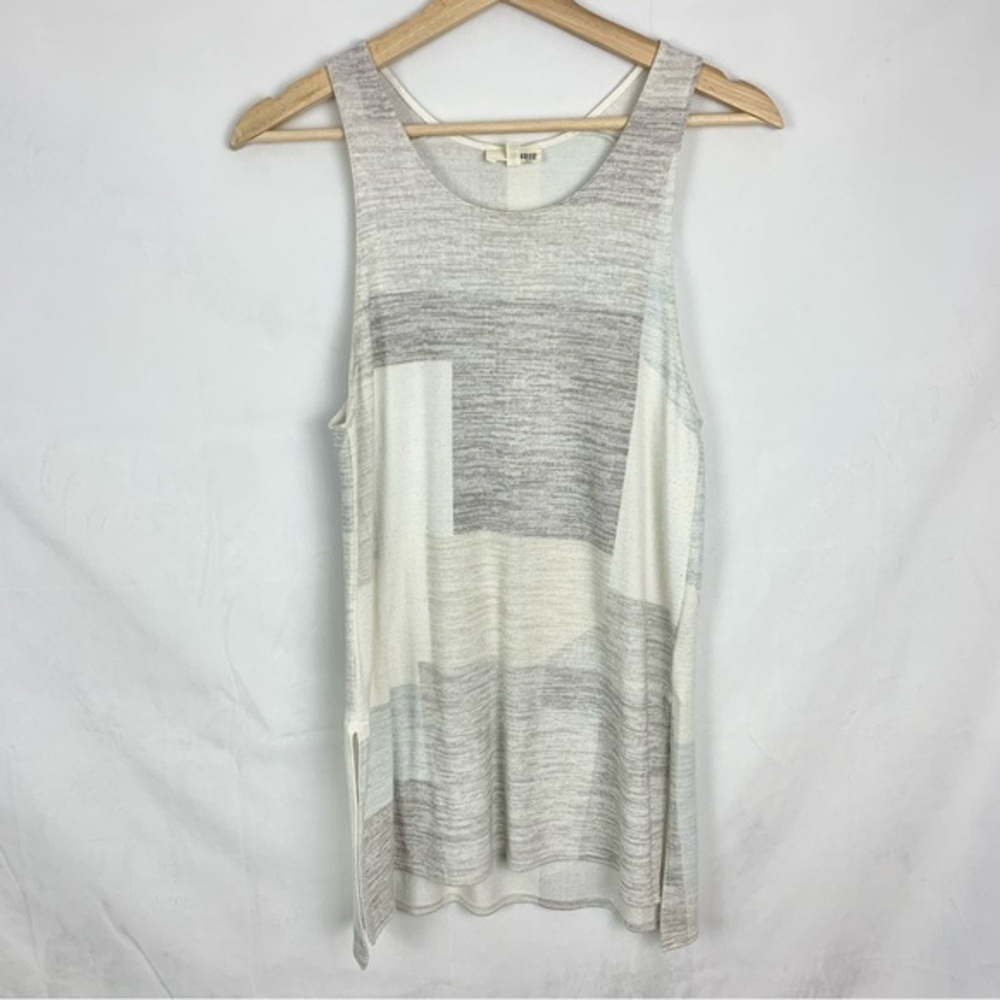 WILFRED FREE Oversized Lightweight Knit Patchwork Print Tunic Tank XXS